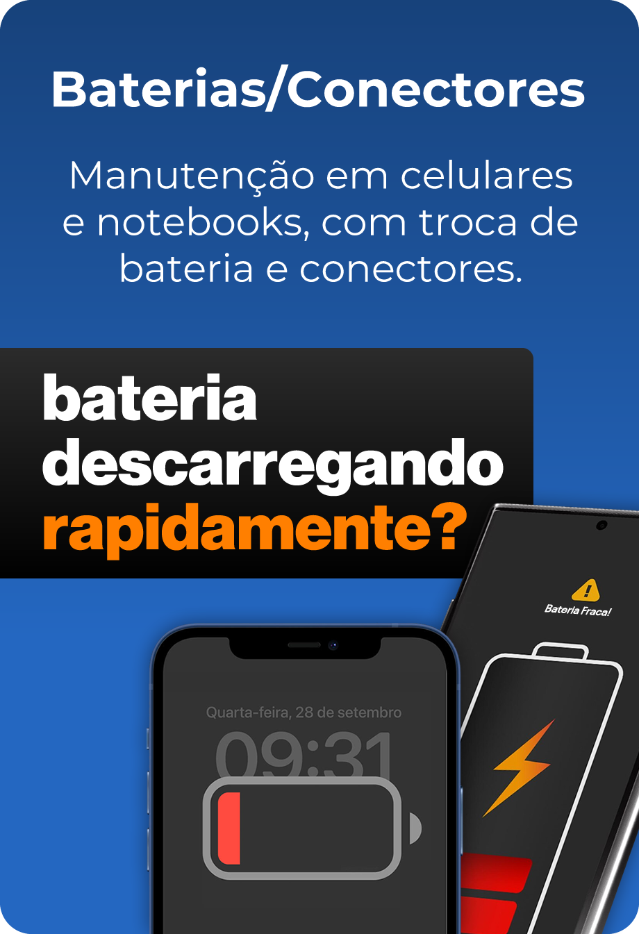 Troca de Tela em Celulares e Notebooks